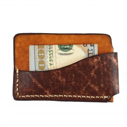2-Tone Horizontal Front Pocket Wallet with Cash